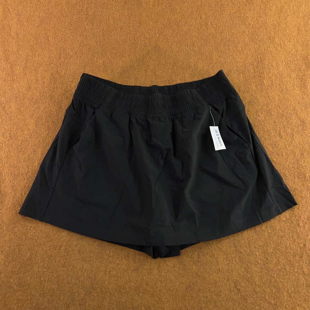 Old Navy Womens Large Black Active Stretch Athletic Skort NWT